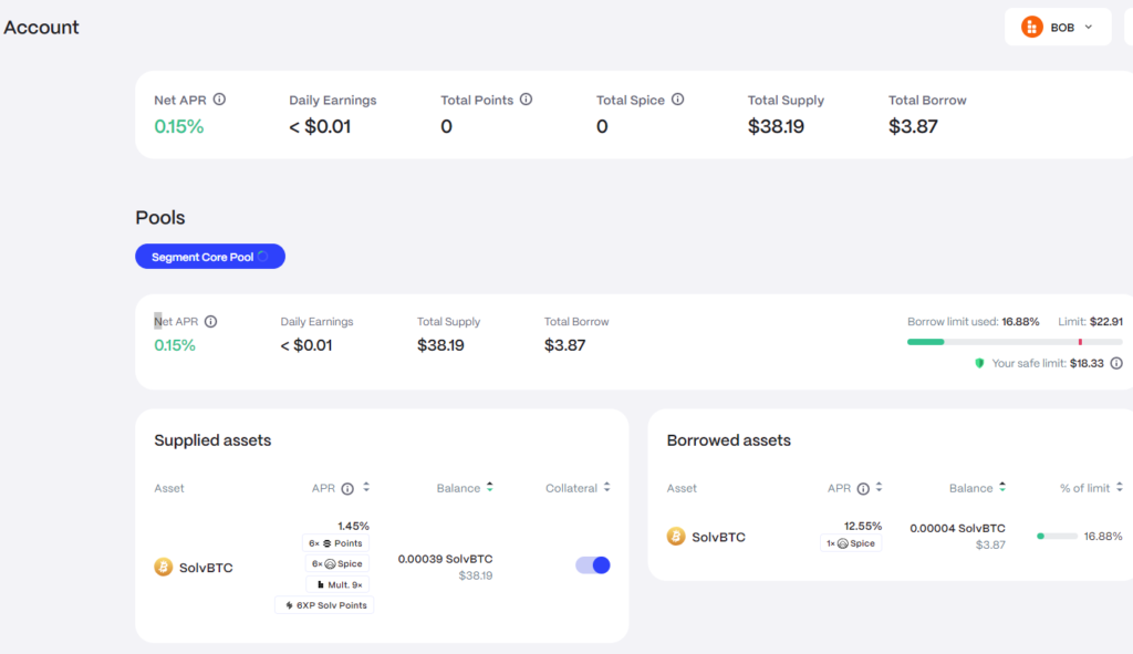 Segment finance Dashboard